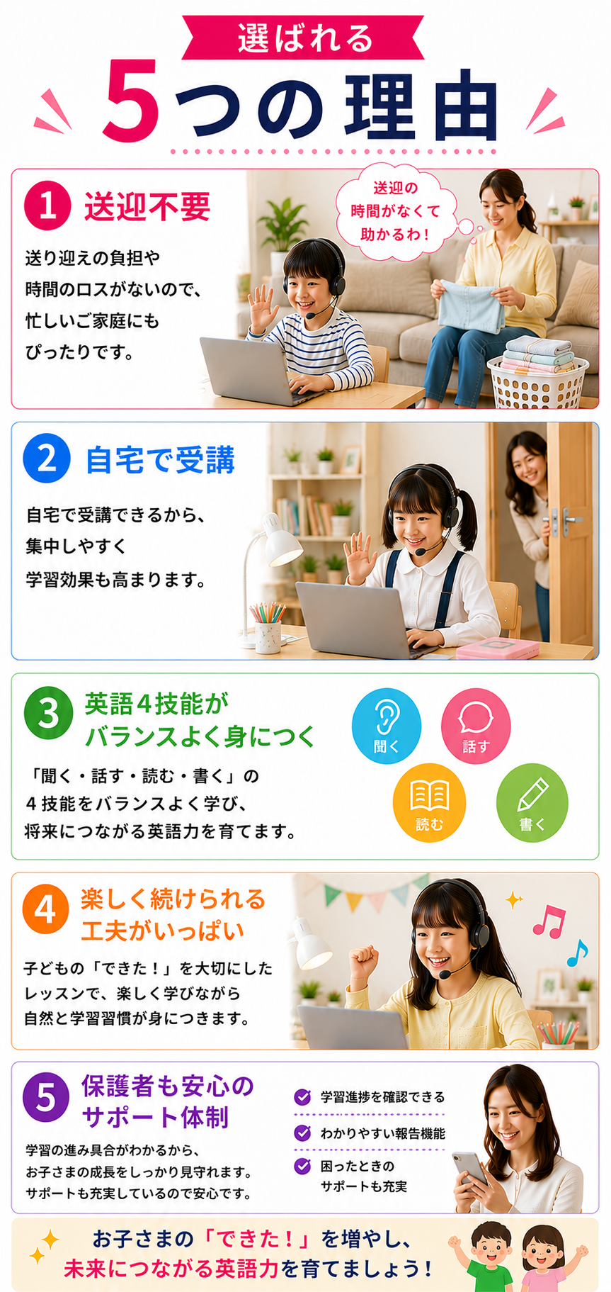英語教室レプトン　選ばれる５つの理由