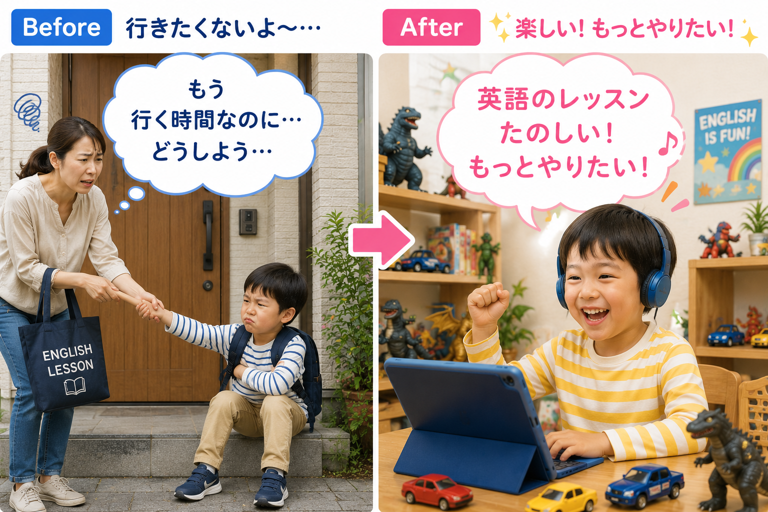 英語教室レプトン　ビフォーアフター